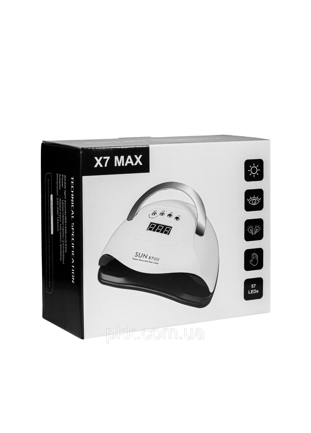 Лампа для гель-лаку 7X Max 180 W LED, UV Sun (279319913)