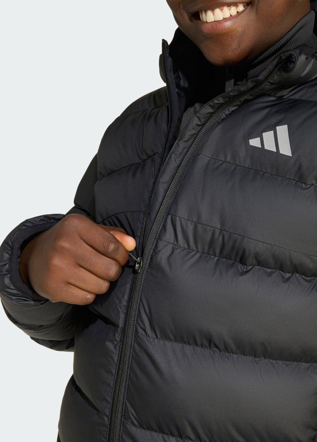 Черная демисезонная куртка synthetic kids adidas