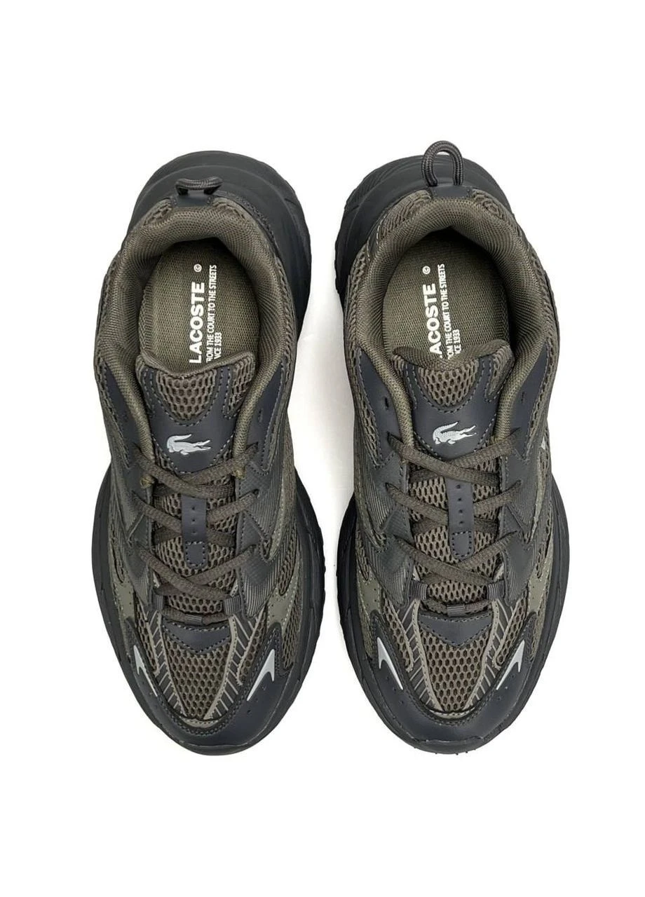 Оливковые (хаки) демисезонные кроссовки мужские No Brand L003 Neo Shot Grey Khaki