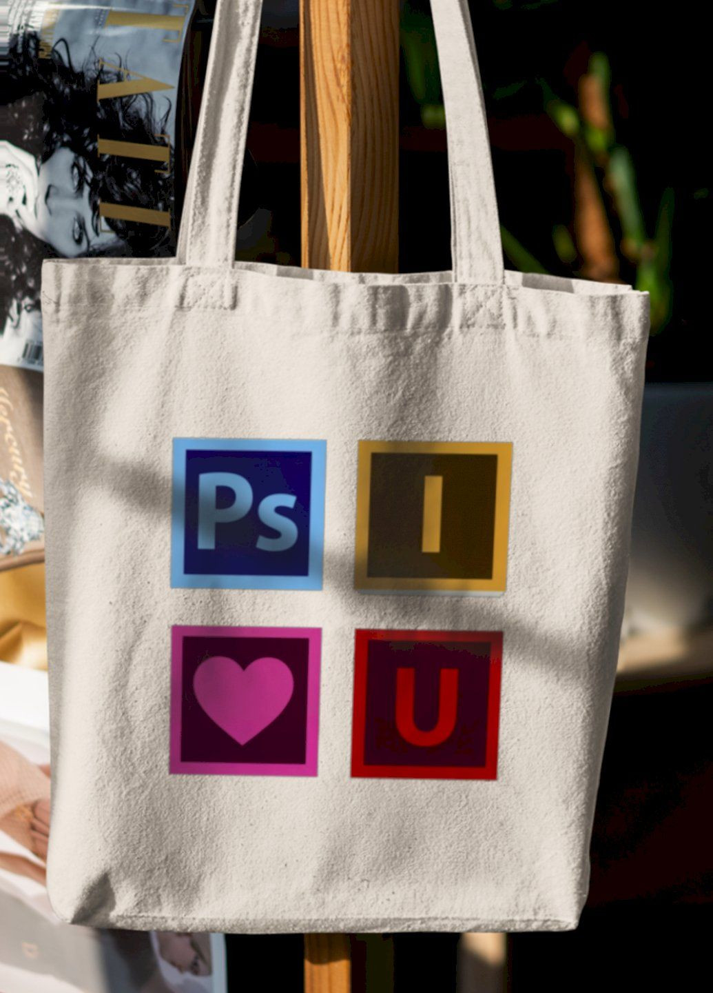 Еко-сумка шопер Ctrl+ натуральний "Ps I Love U" Ctrl+ (303772989)