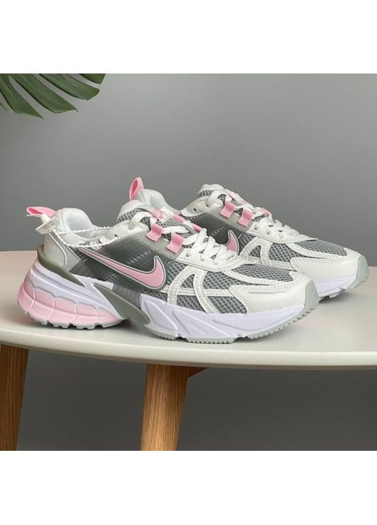 Кросівки жіночі Nike V2K Runtekk White Grey Pink | Найк В2К Рантекк сірі No Brand сірі демісезони (352474043)