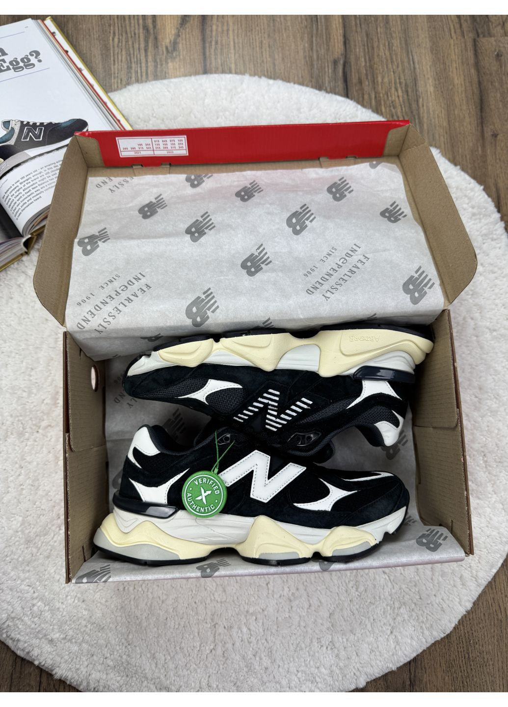 КРОССОВКИ ЖЕНСКИЕ NEW BALANCE 9060 BLACK WHITE НЬЮ БЕЛАНС 9060 No Brand чёрные демисезоны (368859556)