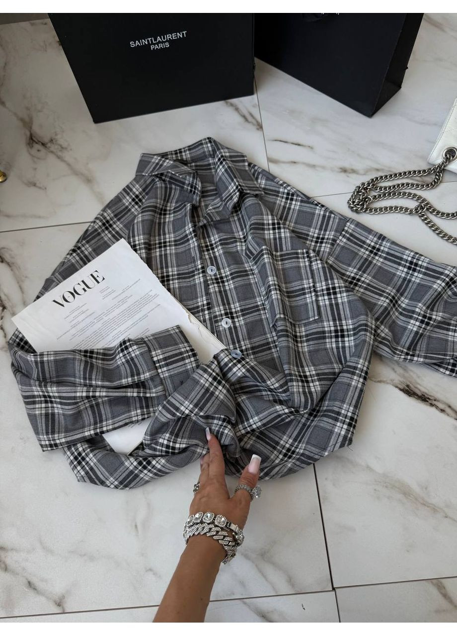 Серая рубашка No Brand