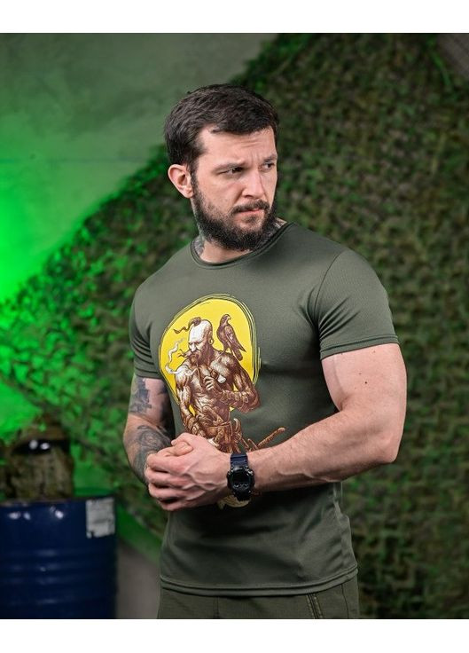 Тактическая мужская футболка Козак олива No Brand (356509137)