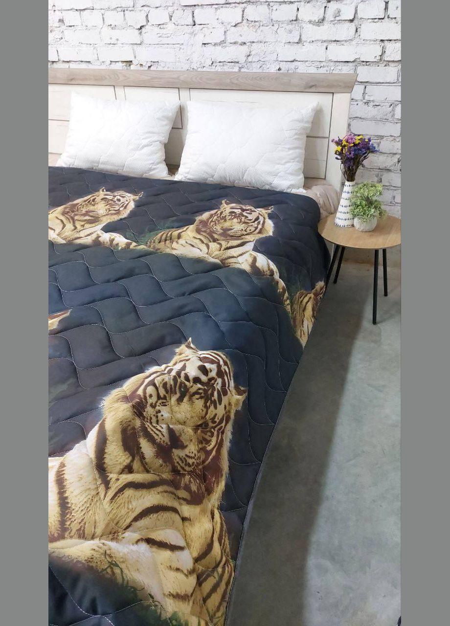 Ковдра для літа для алергіків Двоспальне 175х215 з тиграми (П4К-lito-kovdra-001/10-02) No Brand (306633357)