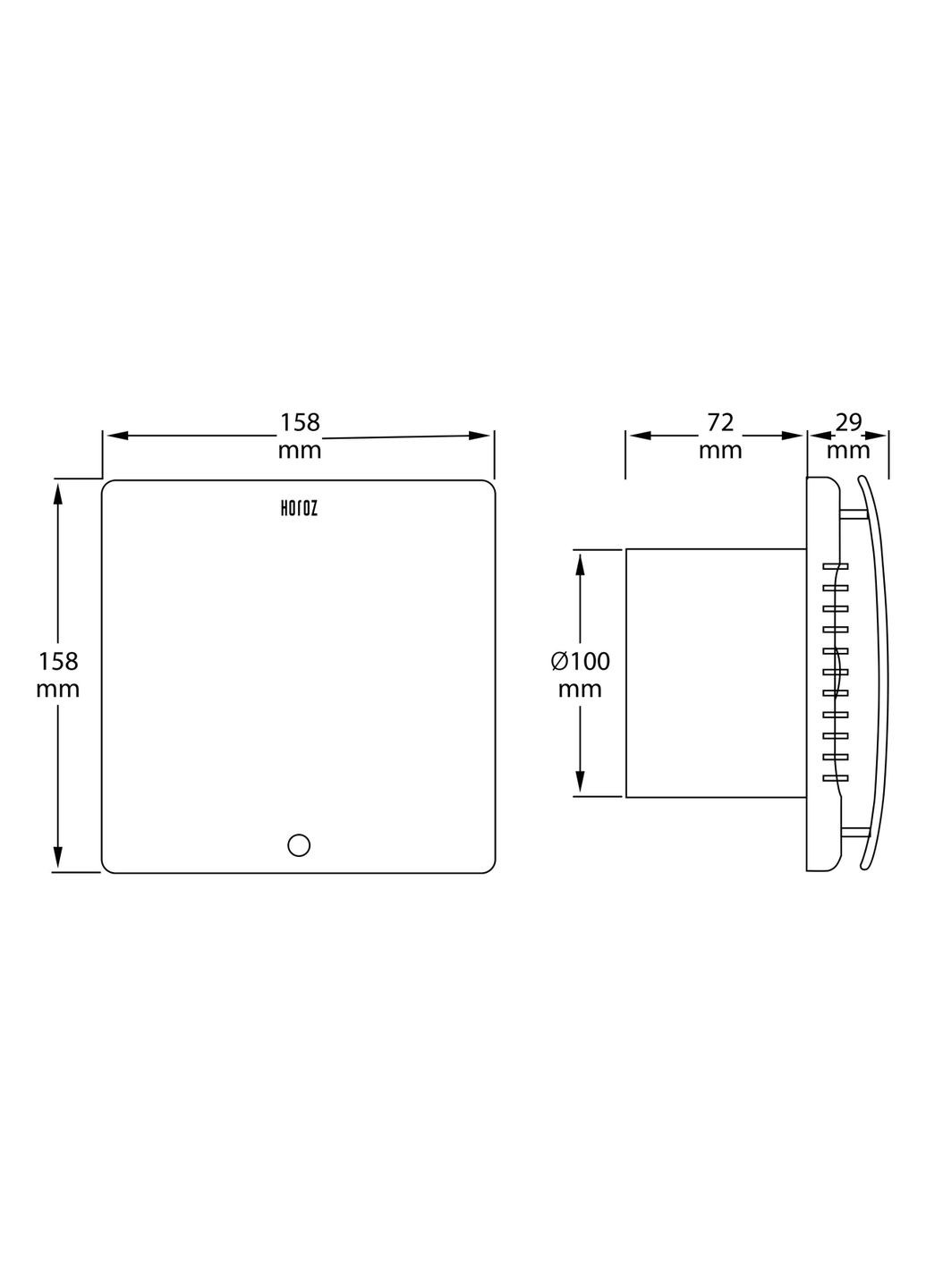 Вентилятор FELIX 12W (10 см) Horoz Electric (346088591)