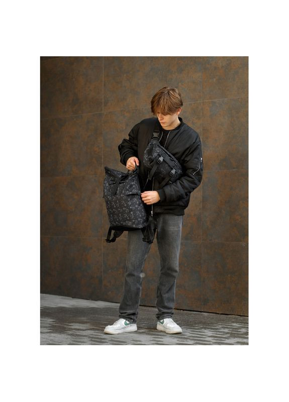 Мужской рюкзак ролл RollTop KZN принт Sambag (329692831)