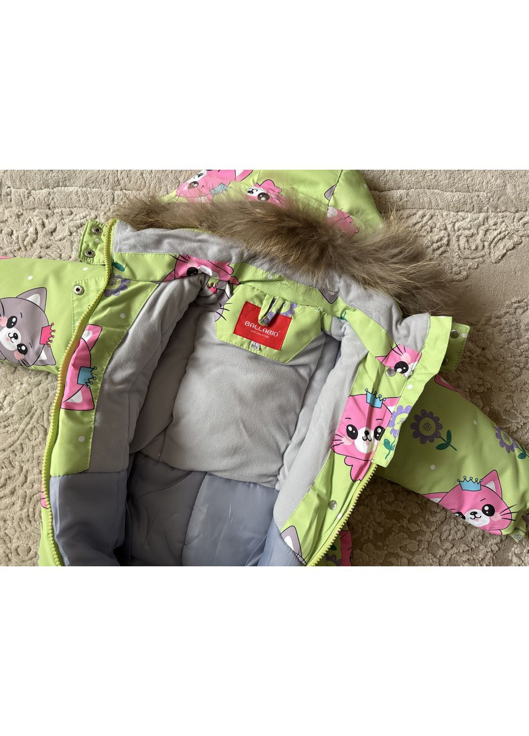 Зимовий дитячий суцільний комбінезон на дівчинку 80-104 Ballabio No Brand (369725527)