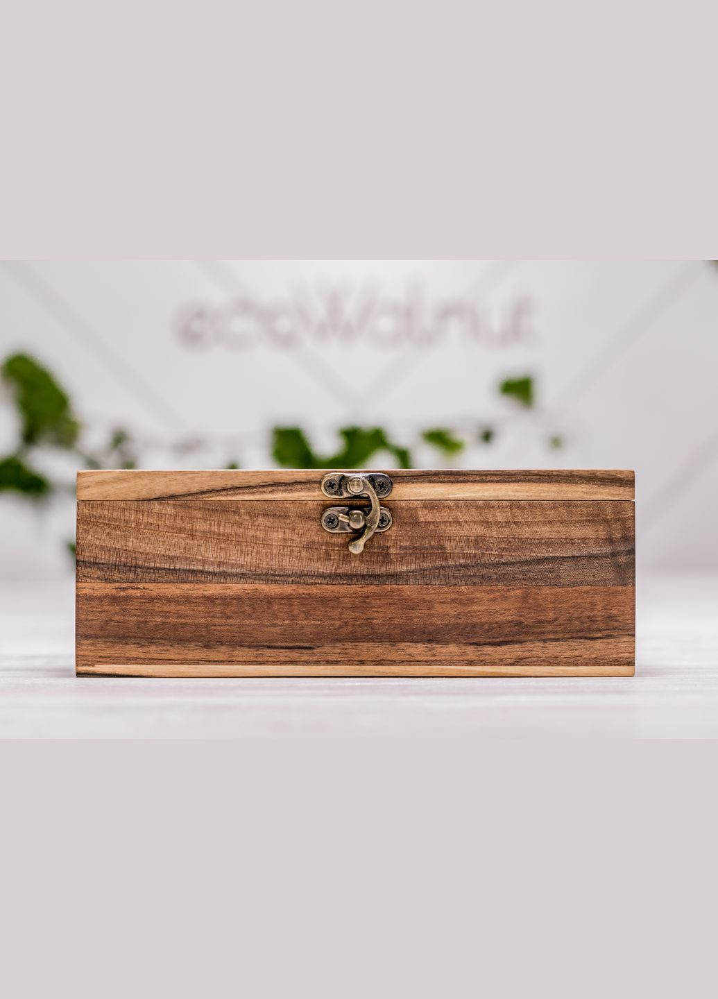 Деревянный футляр для одной пары очков со стеклянной крышкой EcoWalnut (295443835)