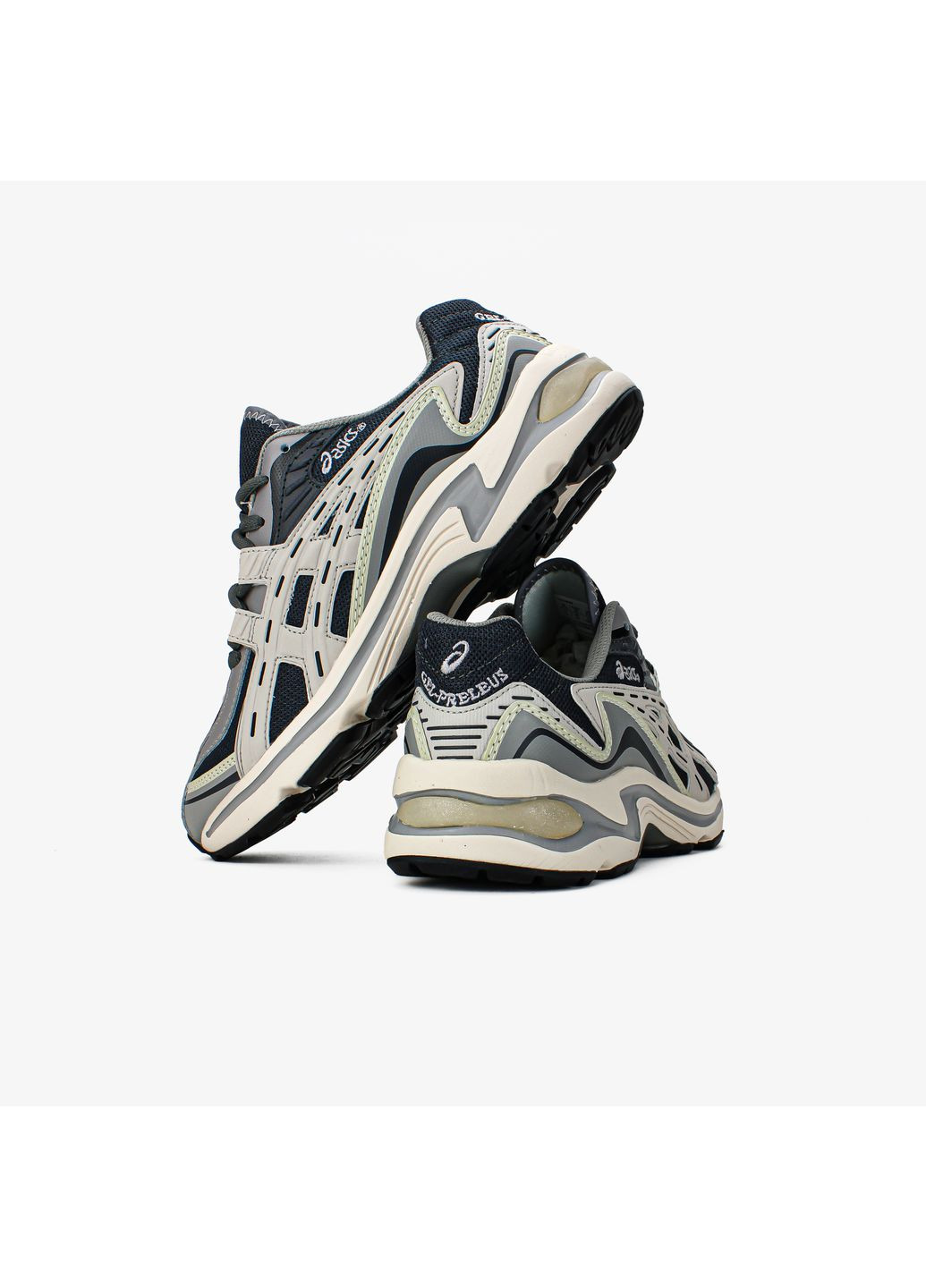 Кроссовки женские и мужские Asics Gel-Preleus grey blue white | Асикс Гель-Прелеус серые синие белые No Brand серые демисезоны (367848923)