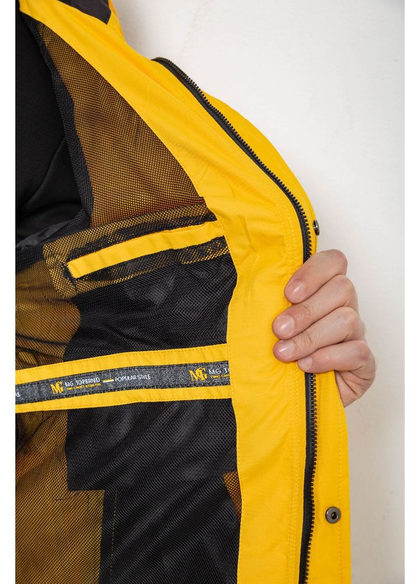 Желтая куртка мужская демисезонная с капюшоном, 244rl-2515al Ager