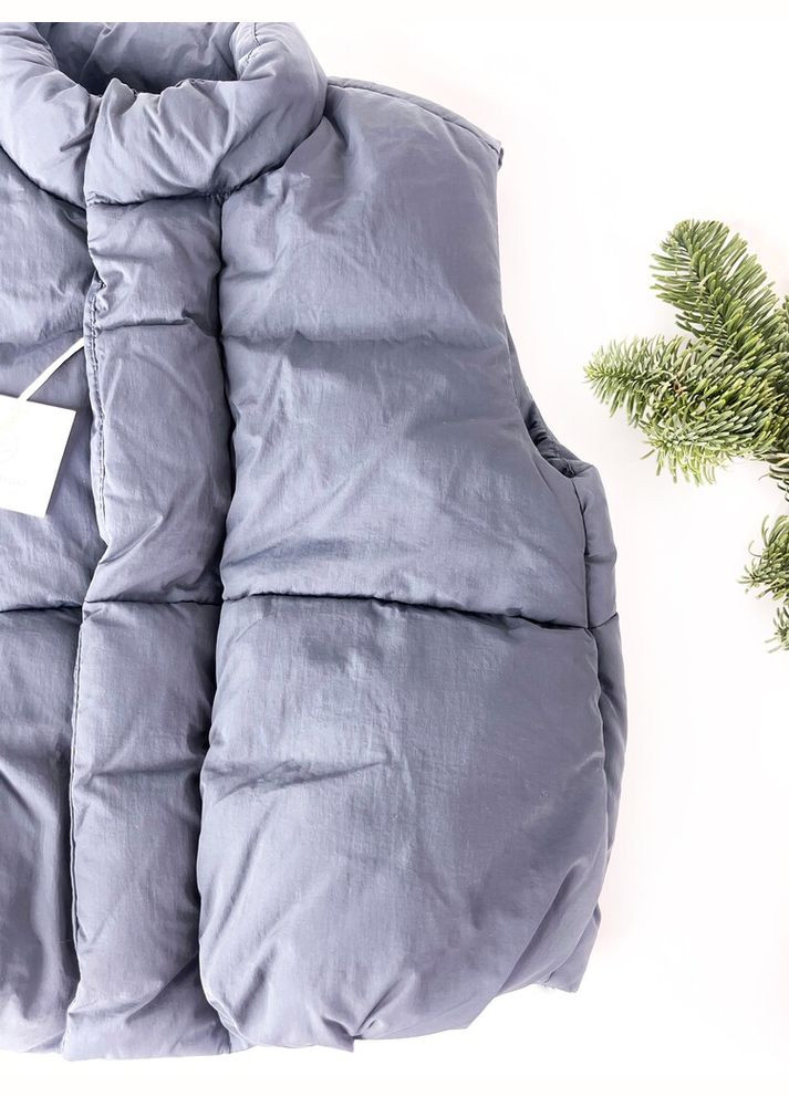 Демисезонный жилет 98 см графитовый артикул Л715 Zara (316038629)