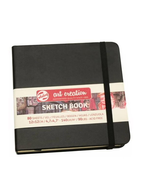 Скетчбук " Art Creation" 12х12/80арк. /527/ 140г/м, черный (1/60) Royal Talens (367749846)