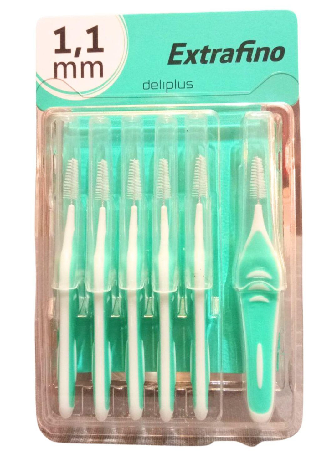 Набір міжзубних йоржів Extrafino 1.1 мм 6 шт. Interdental extrafino Deliplus (307364257)