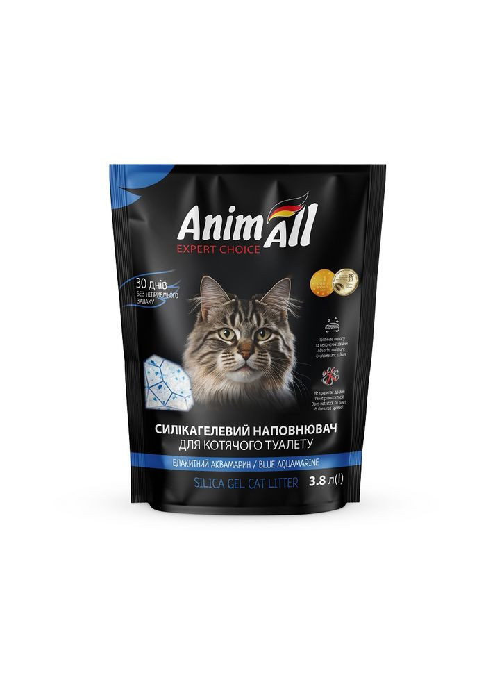 Силікагелевий наповнювач Кристали аквамарину, для котів, 3.8 л (1.6 кг) AnimAll (339974163)