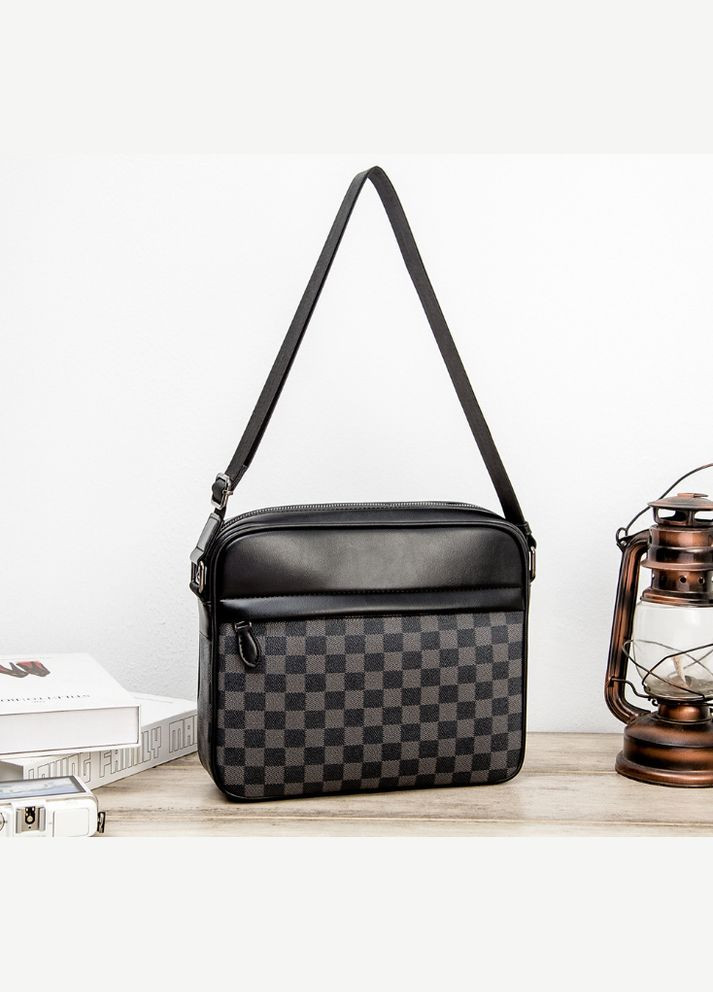 Мужская сумка планшетка на плечо в клетку Eton (316332945)