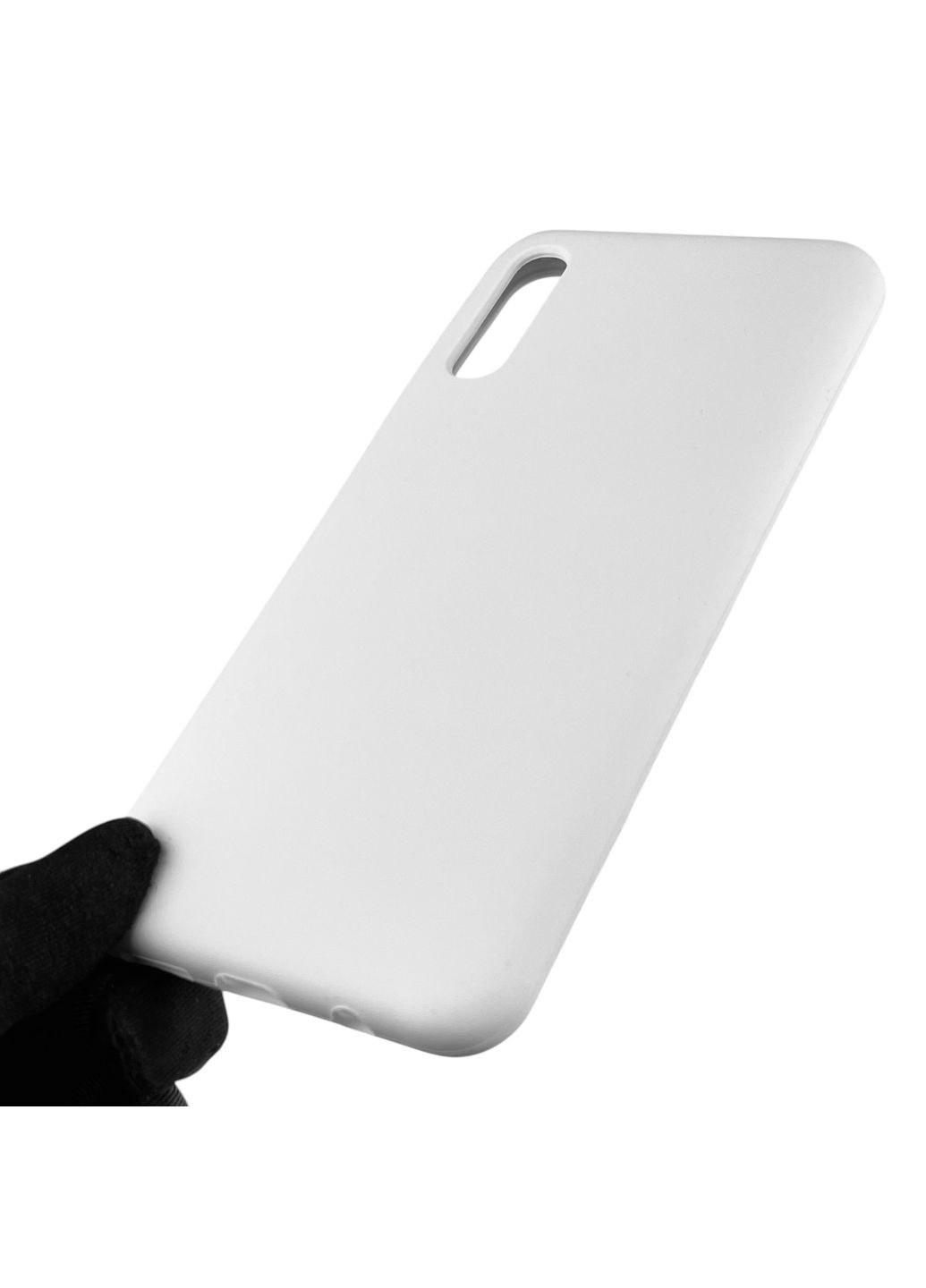 Чехол для Galaxy A50s (SM-A507F) силиконовый с микрофиброй нескользящий на самсунг а50с белый Samsung (366388133)