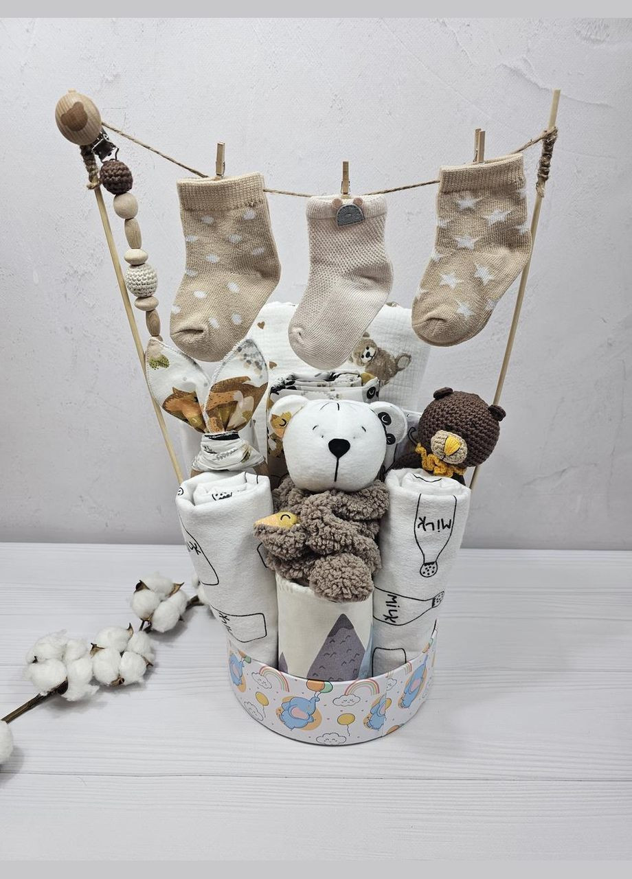 Букет з пелюшок для немовлят a.l.babybox Мамині обійми No Brand (308752119)