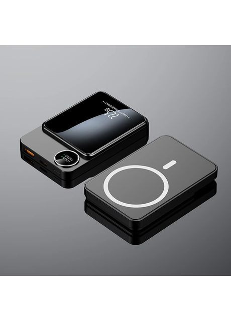 Power bank бездротовий XIYT Y211 / швидка зарядка / Magsafe / Magnetic / 22.5W + 15W / 10000 mAh Black No Brand (322899498)