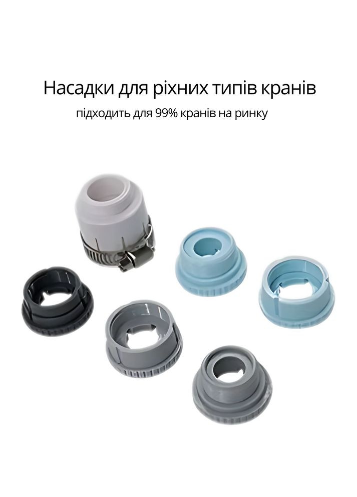 Фільтр-насадка на кран для проточної води на кухню або ванну для очищення з універсальними насадками No Brand (338426952)