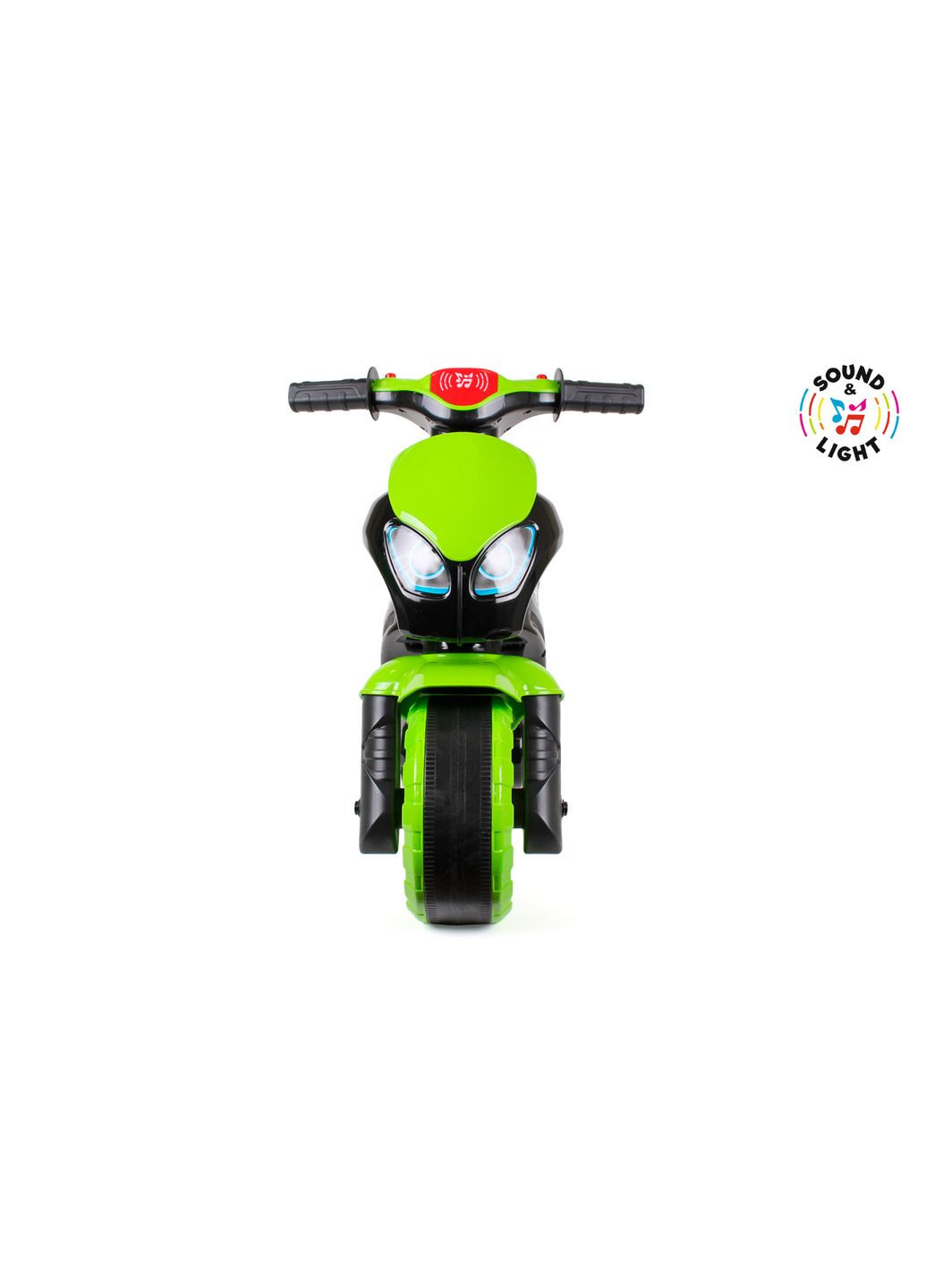 Толокар мотоцикл черно-салатовый со звуковыми эффектами 71 см (TH5774) ТехноК (364238300)
