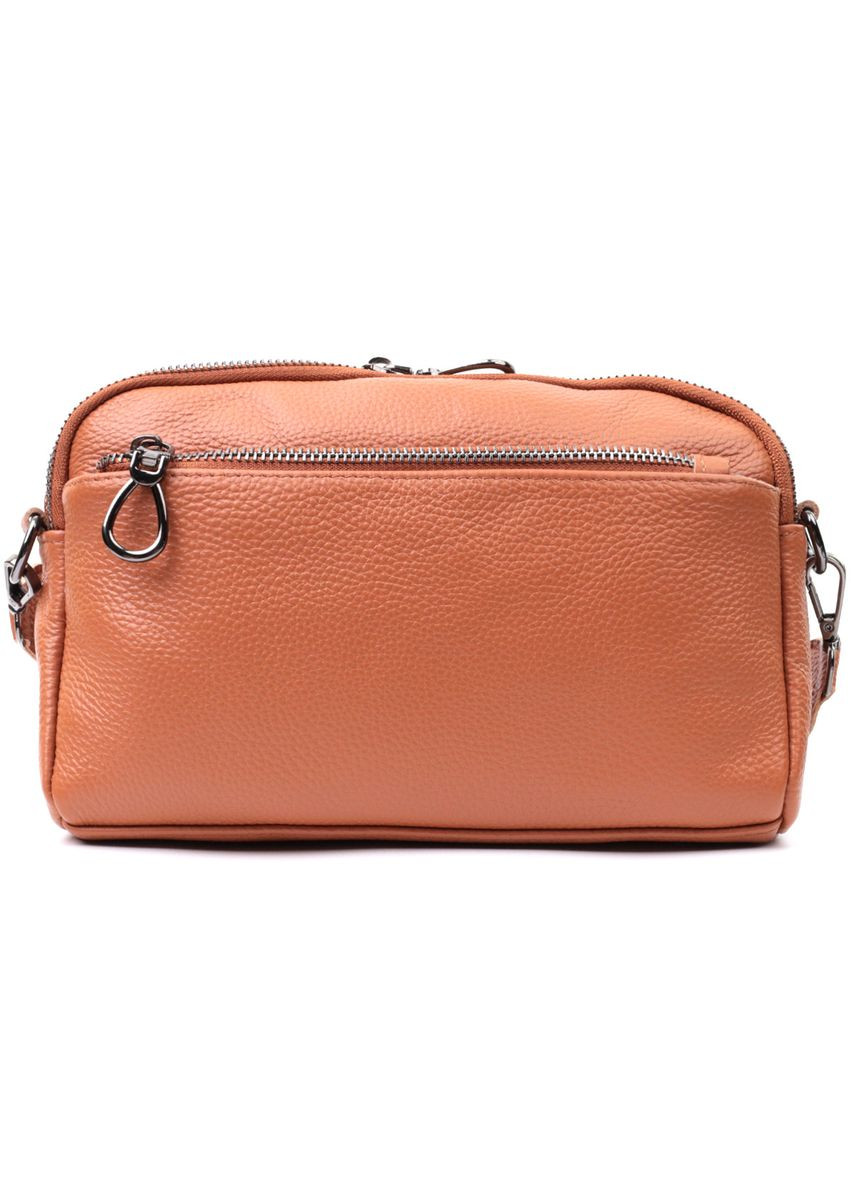 Вместительная сумка для женщин с карманами из натуральной кожи 22601 Коричневая Vintage (329149115)