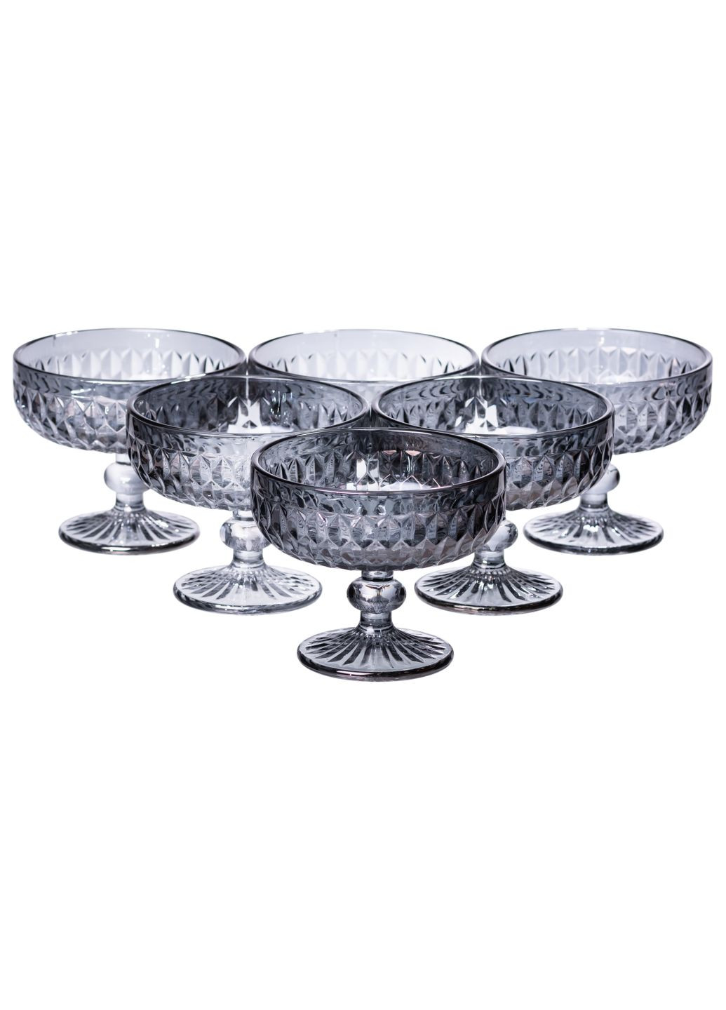 Набір креманок на ніжці 6 штук із товстого скла, Yiwu (351867551)