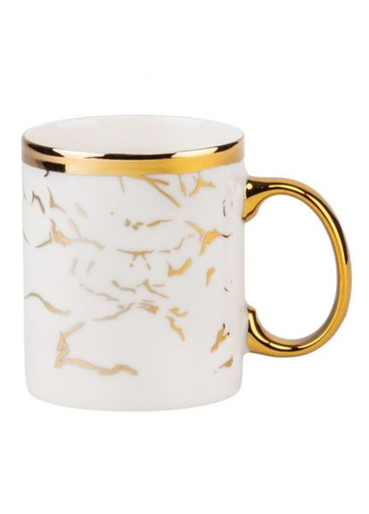 Кружка Стильний мармур 350 мл Білий з золотом (9200-022) ELISEY (322539406)