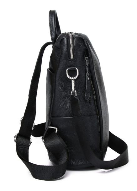 Женский кожаный городской рюкзак сумка сумка-рюкзак трансформер черный OEM (315815347)