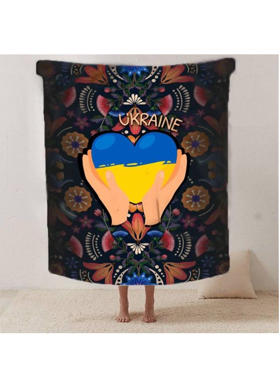 Плед плюшевый 3D патриотический Раскрашенная душа 160х200 см No Brand (358100391)