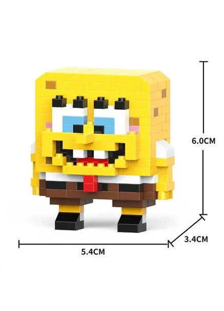 Конструктор фігурка Пікселі Губка Боб (202 деталі) Bricks (366890359)