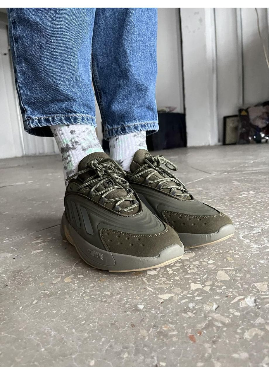 КРОССОВКИ ЖЕНСКИЕ ADIDAS OZELIA KHAKI АДИДАС ОЗЕЛИЯ No Brand хаки демисезоны (367170503)