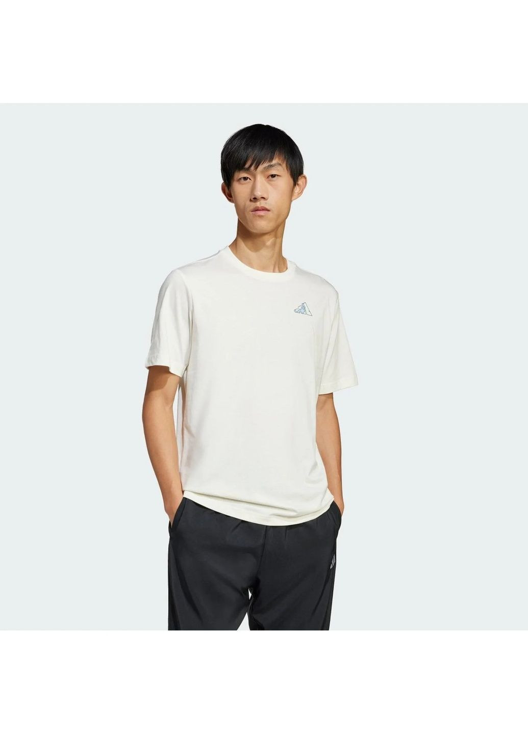 Біла футболка чоловіча earth day graphic tee white ji6756 adidas