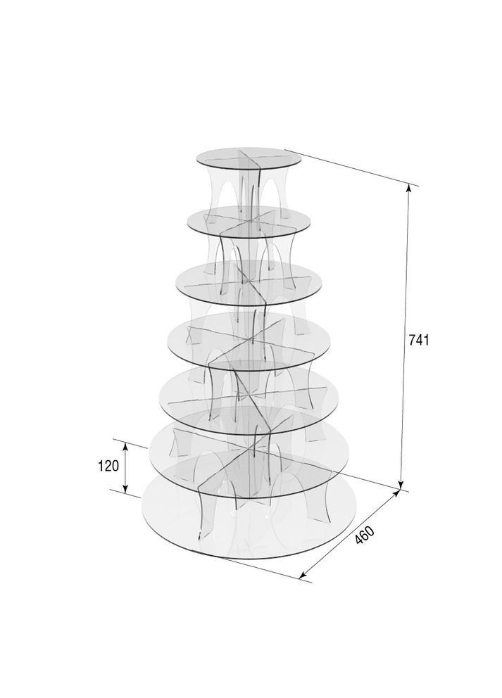 Підставка під торти і для кенді бару на 7 ярусів Ekostar (368306429)