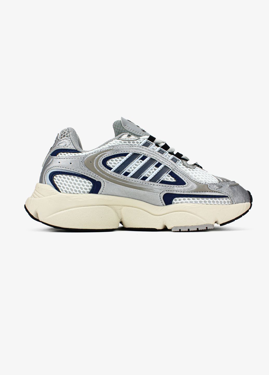 Серо-синие демисезонные кроссовки мужские аdidas ozmillen white silver black if4015 адидас No Brand