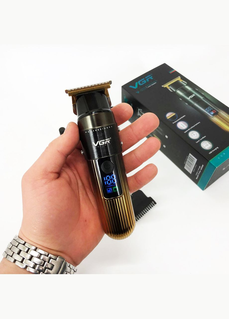 Машинка для стрижки волос V-929 аккумуляторная, Машинка окантовочная профессиональная для бороды VGR (364665581)