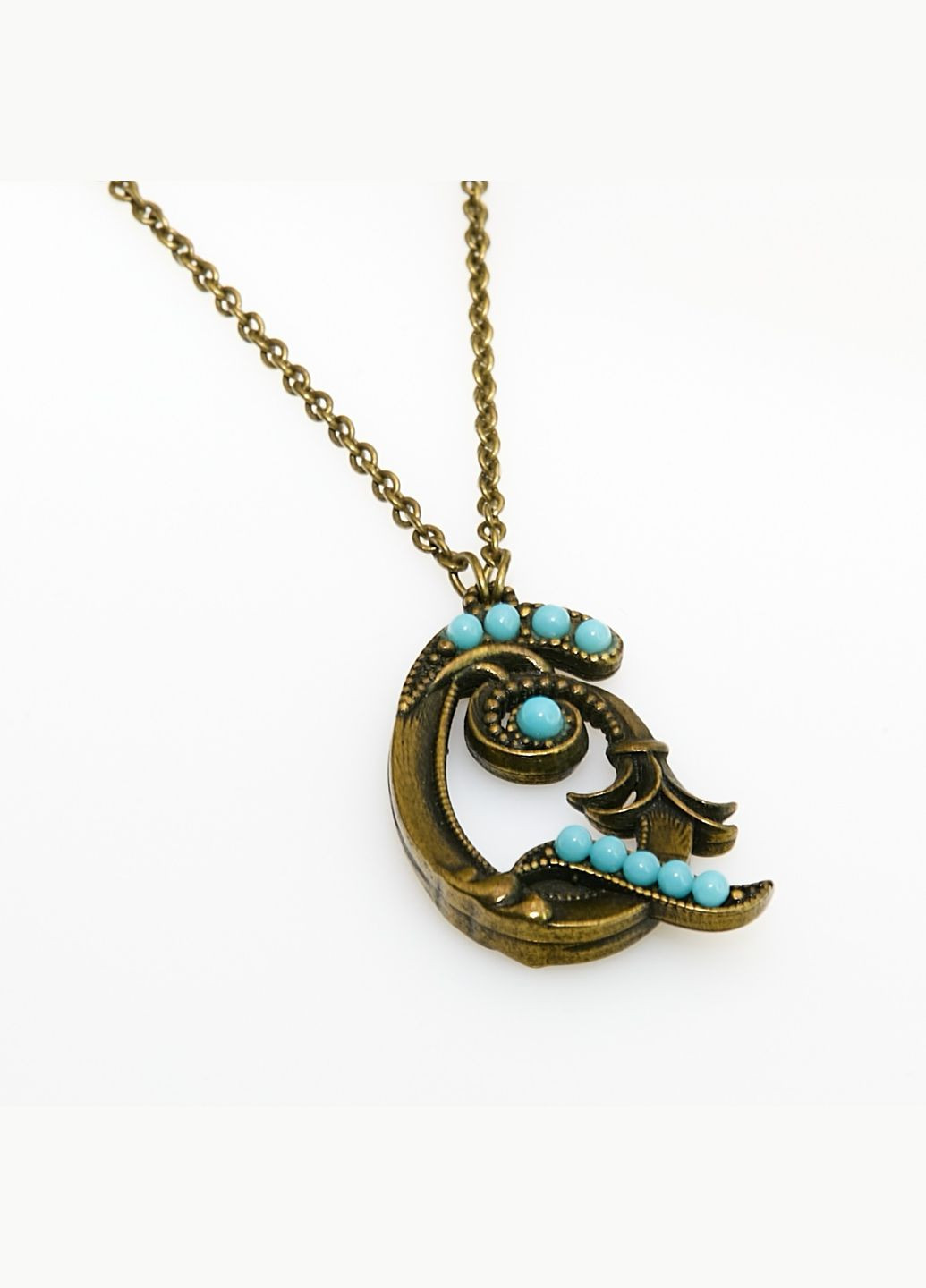 Кулон з латуні у вигляді букви Q з кристалами Swarovski Michal Negrin (346241881)