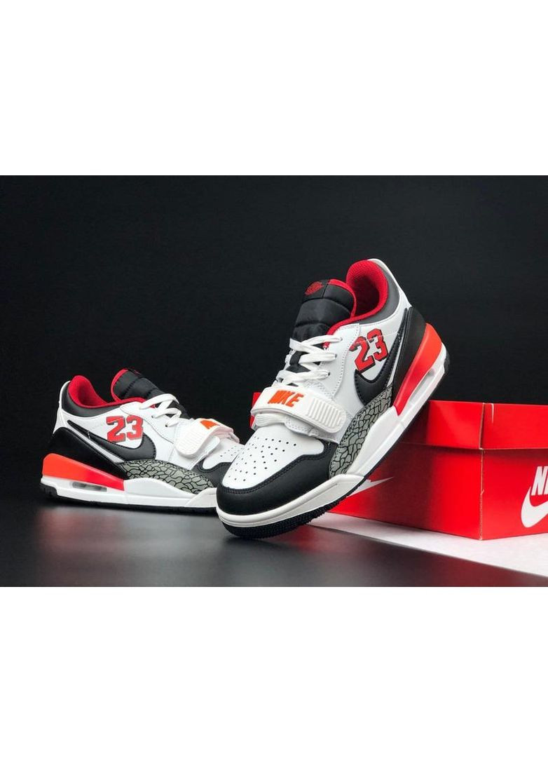 Комбіновані всесезон кросівки air jordan legacy червоні, білі, чорні Nike --3719