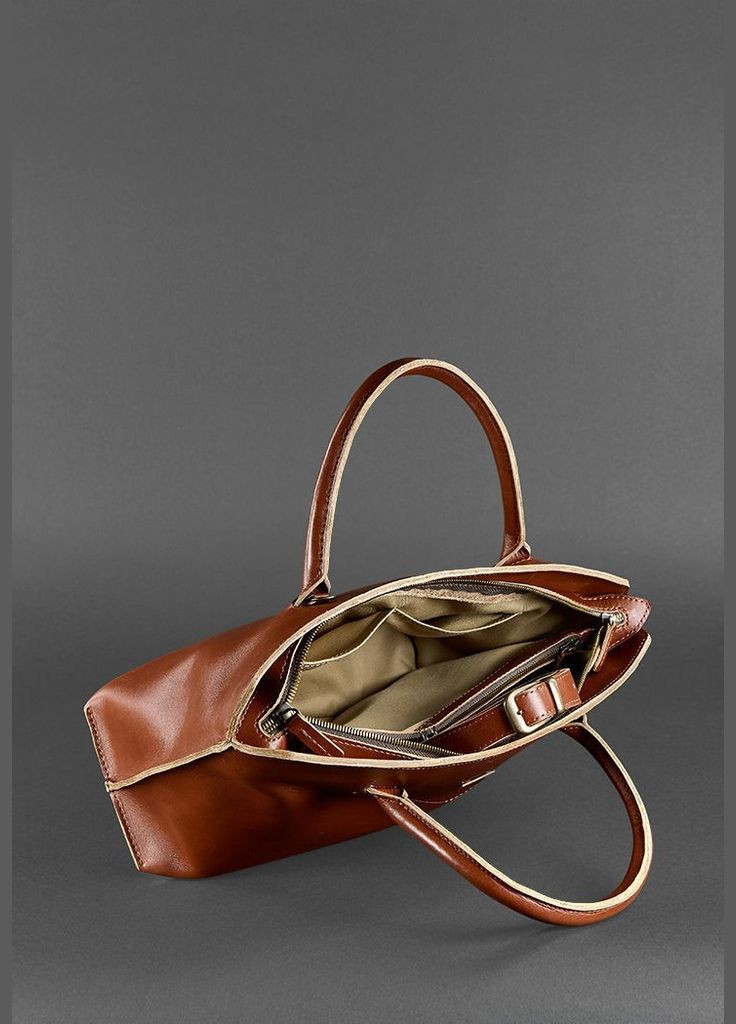 Жіноча шкіряна сумка Midi світло-коричнева (A-026446) BlankNote (327874114)