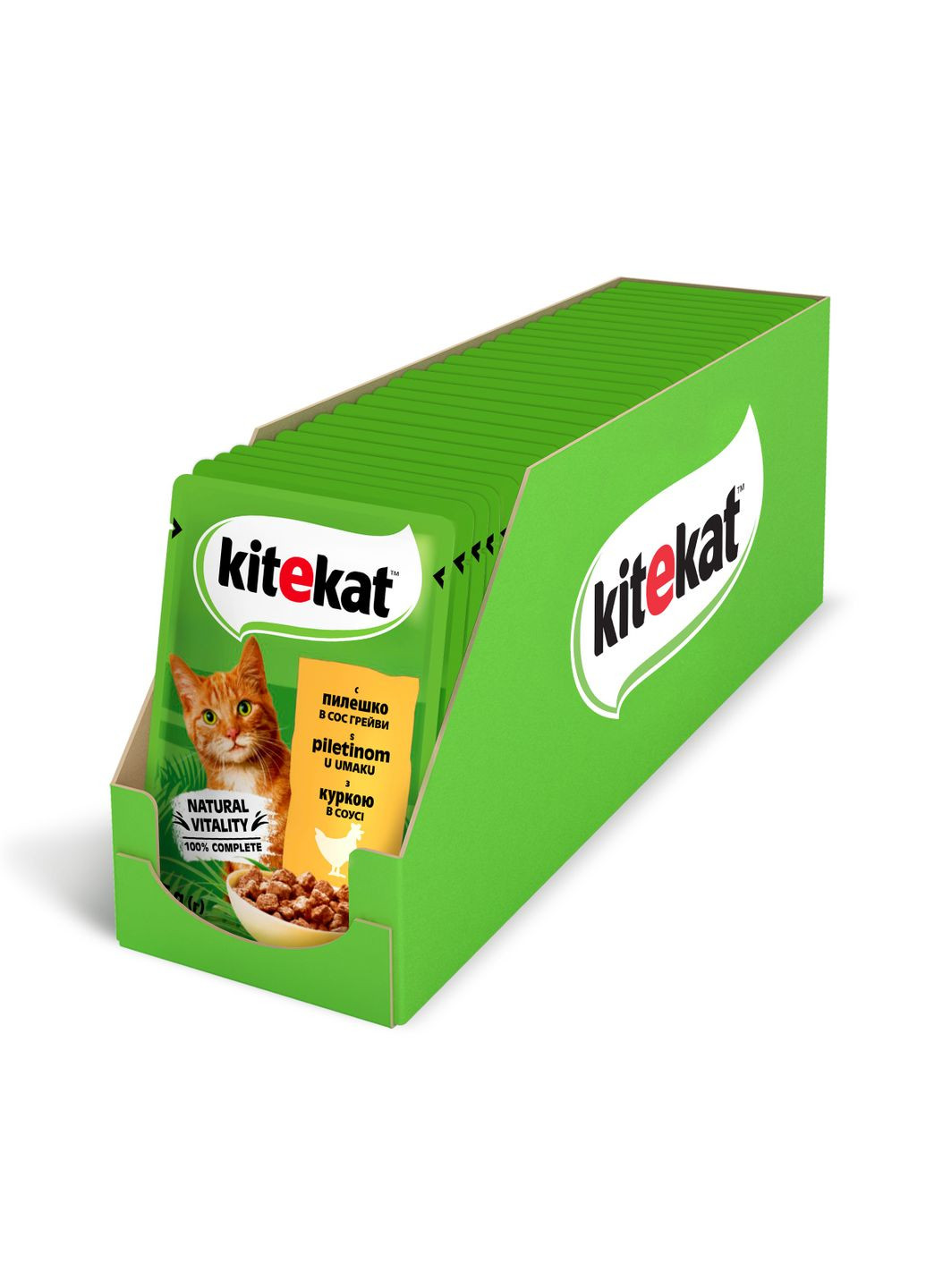 Вологий корм для котів КІТЕКАТ з Куркою в соусі, 85 г Kitekat . (303701217)