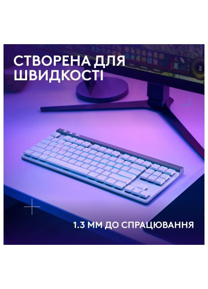 Клавіатура (920-012539) Logitech G515 TKL Lightspeed Tactile Bluetooth UA White (358065972)