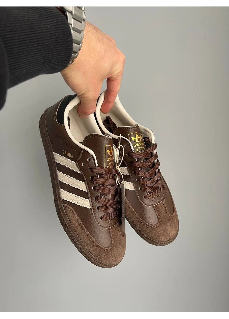 Кросівки жіночі Adidas Samba Brown Beige | Адідас Самба коричневі No Brand коричневі демісезони (356764847)