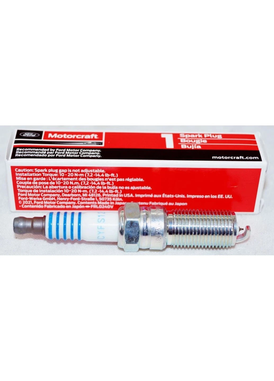 Комплект иридиевых свечей зажигания SP535X для Ford и Lincoln 4 шт Motorcraft CYFS12Y1X / SP535X (387647328)