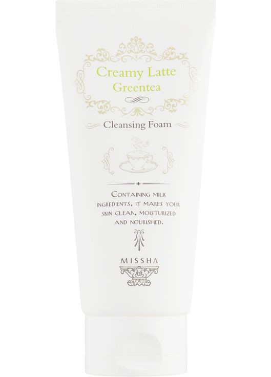 Очистительная пенка для лица с зеленым чаем Creamy Latte Cleansing Foam Green Tea 172ml (759403-4499) MISSHA (368645879)