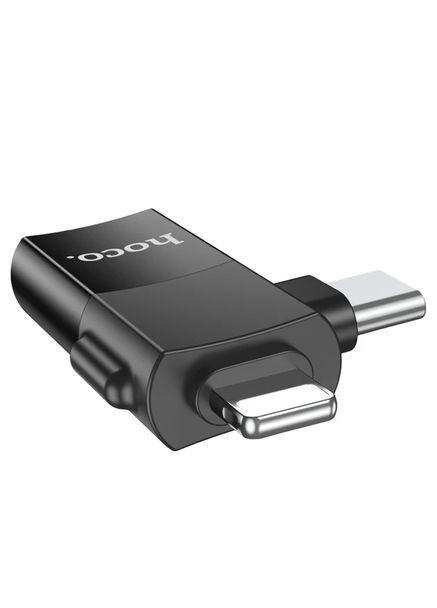 Переходник USB to Type-C + Lighting UA17 2 в 1 Hoco (369727067)