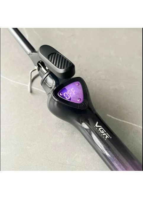 Плойка для афро-кучеров V-573 52811 с зажимом и дисплеем, диаметр 10 мм. No Brand (329445291)