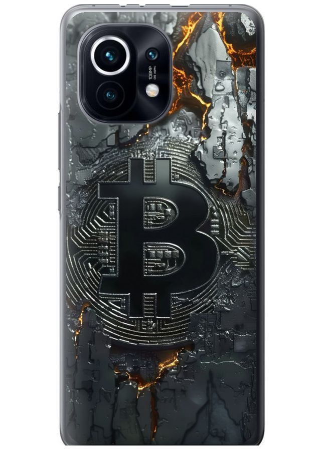 Силіконовий чохол 'Розпечений біткойн' для Endorphone Xiaomi Mi 11 (370438558)