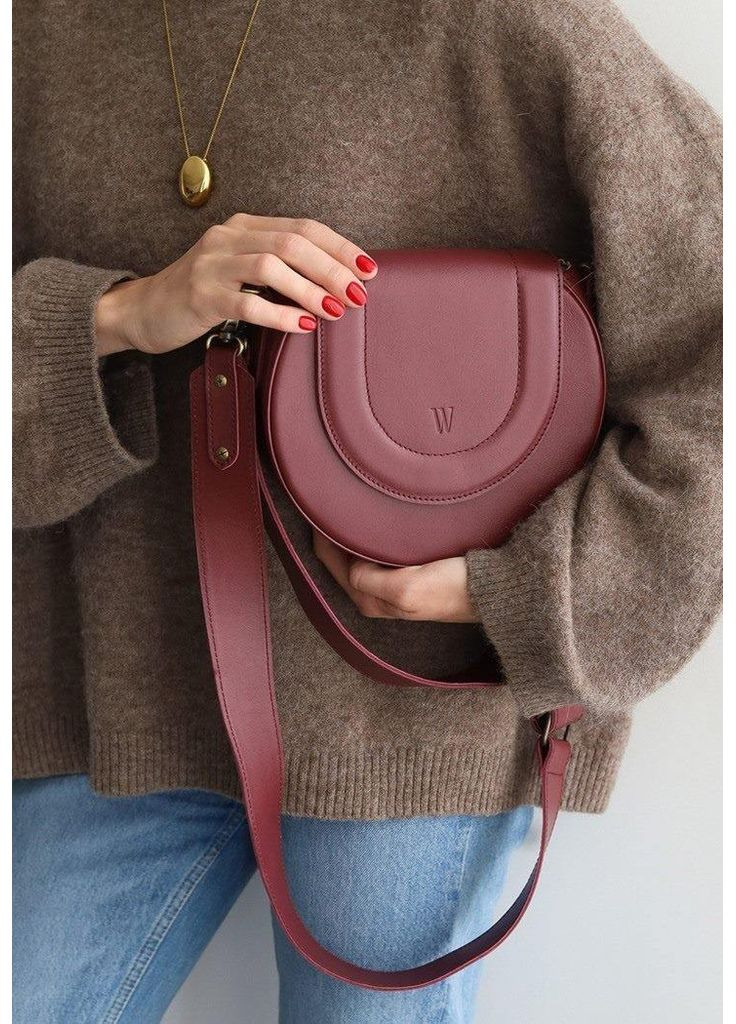 Жіноча шкіряна сумка Mandy марсала The Wings (348358703)