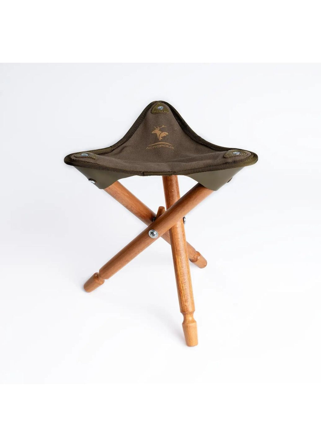 Дитячий стілець дерев'яний складаний для відпочинку на природі CТ-1д. Дерево + Брезент + Шкіра Acropolis (351850553)