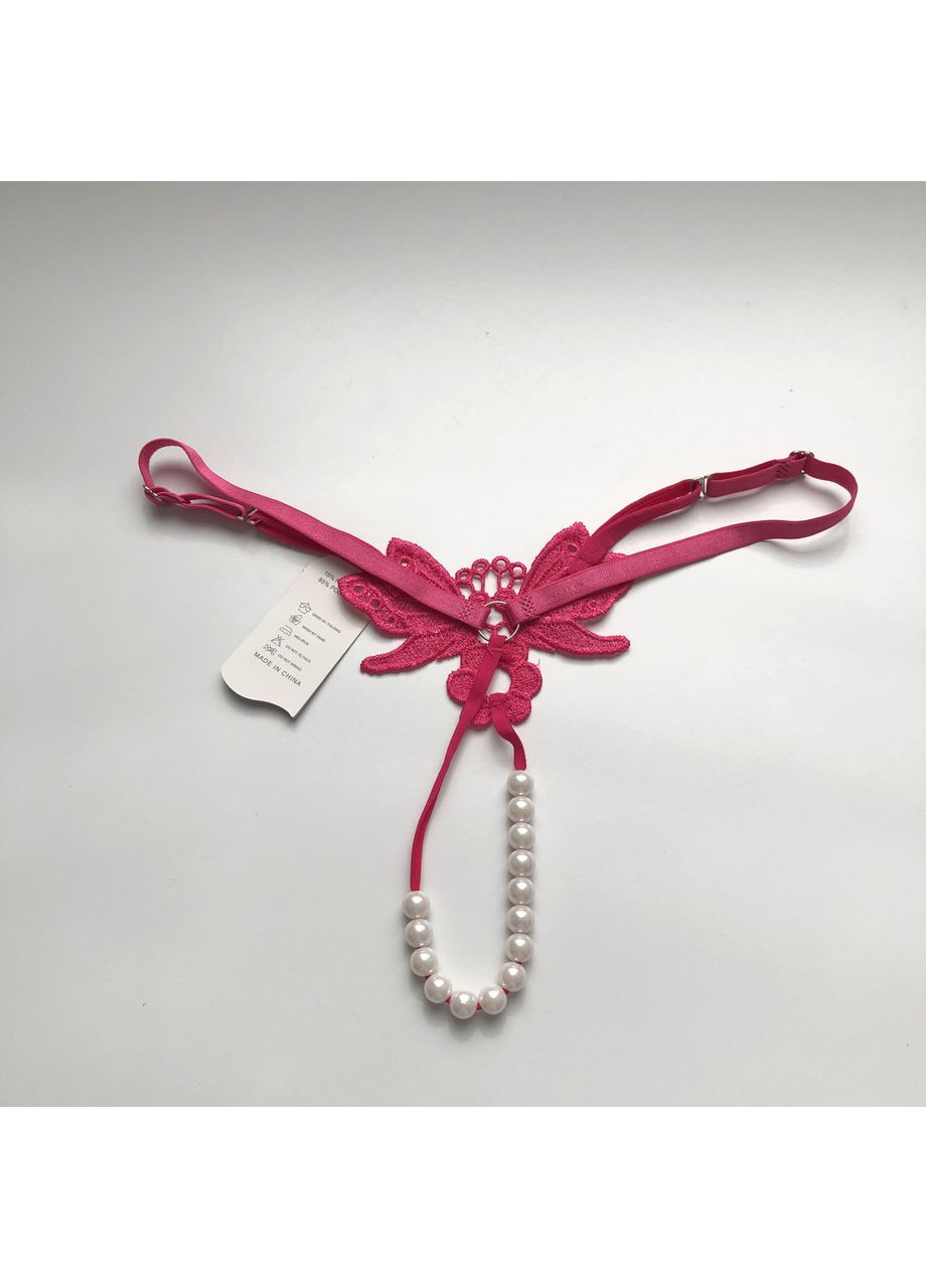 Трусики с разрезом стринги с жемчужинами бусинками эротическое белье No Brand (362135747)